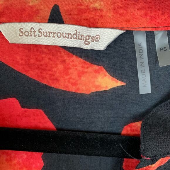 Soft Surrounding Hibiscus Tunic Pintuck Pleats Embroidery Small - Picture 6 of 8